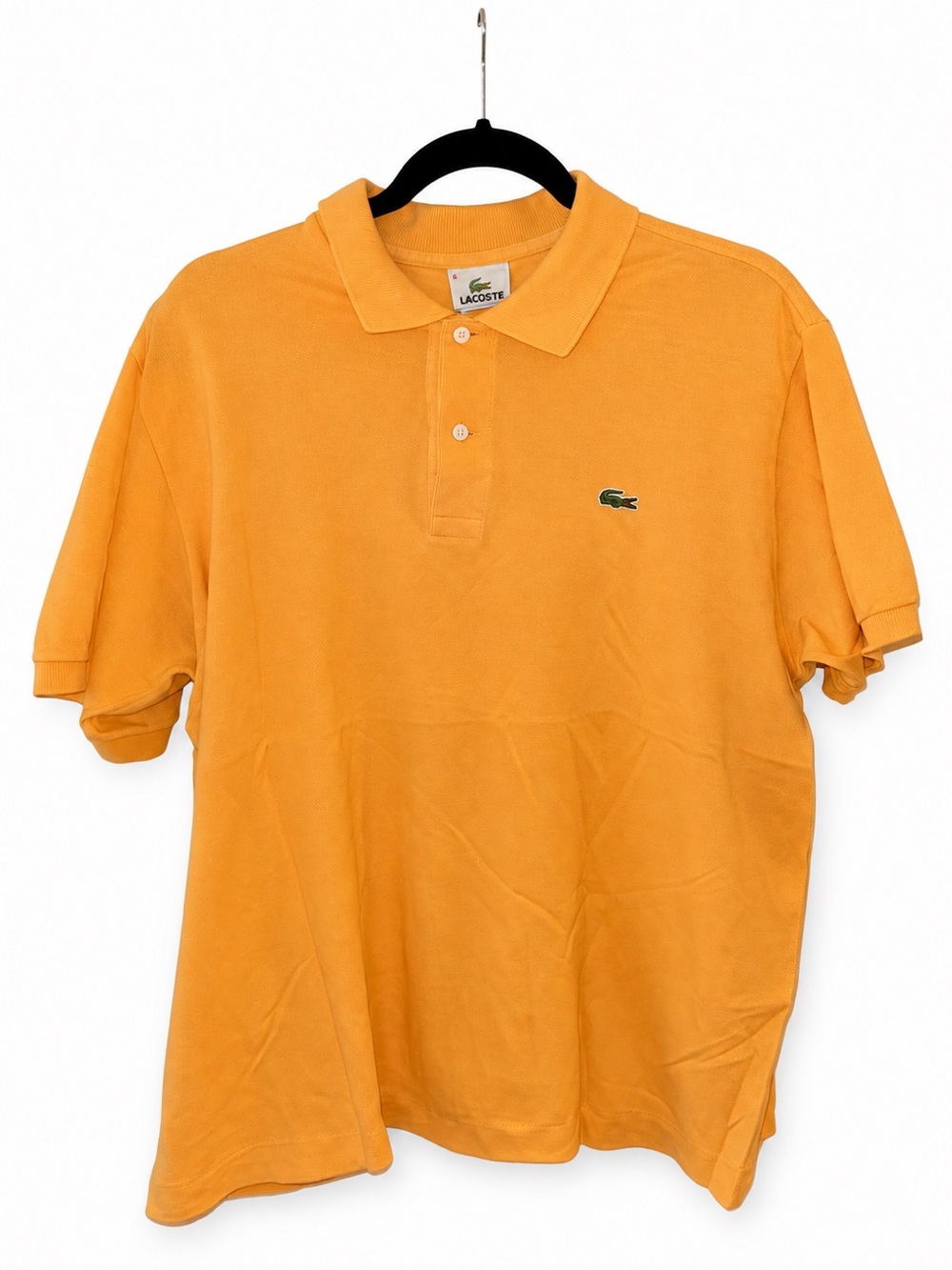 Lacoste Orange Cotton Piqué Polo Shirt Men’s Size 5 Large Classic Logo